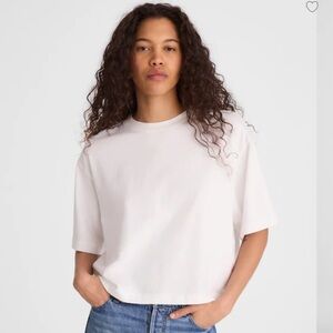 nwt madewell boxy crop tee in all day jersey